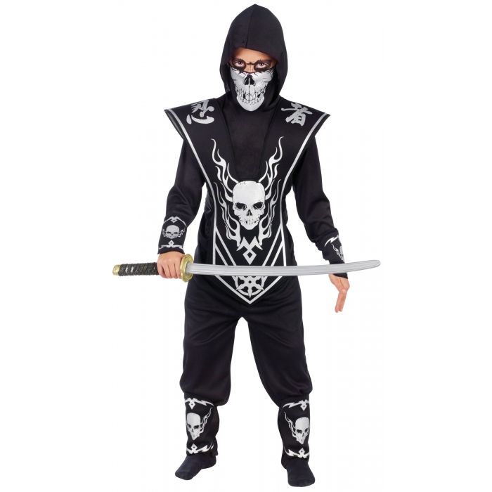Skull Lord Ninja Costume Child Silver