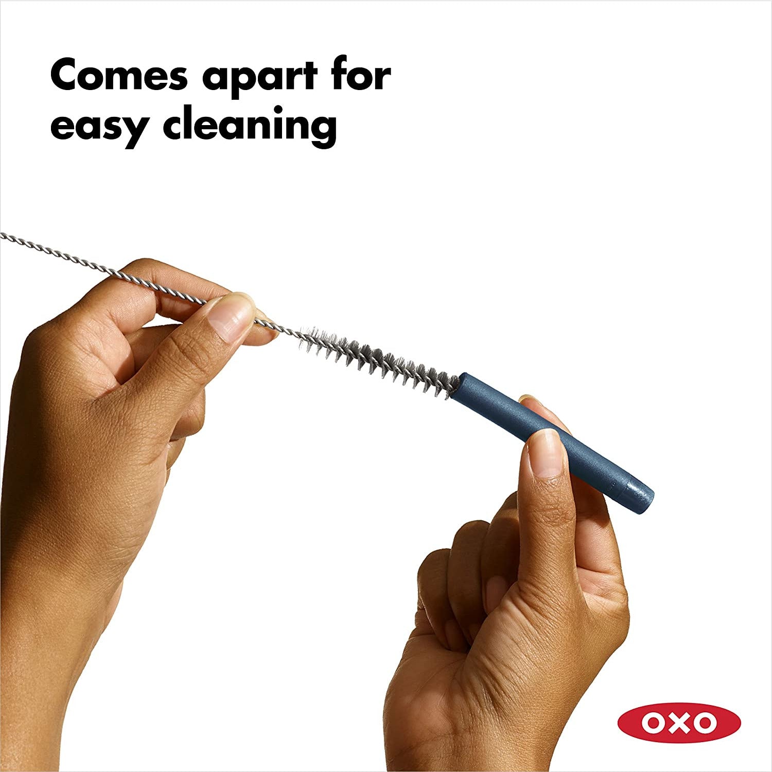 OXO GG 5 PIECE REUSABLE STRAW AND BRUSH SET - STORM/MIST