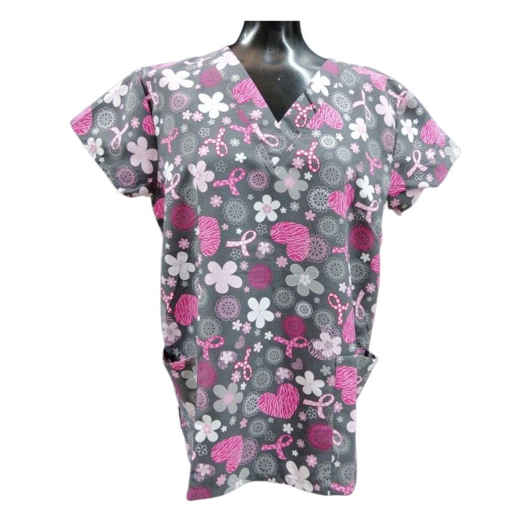 Printed Shirt Grey/Pink