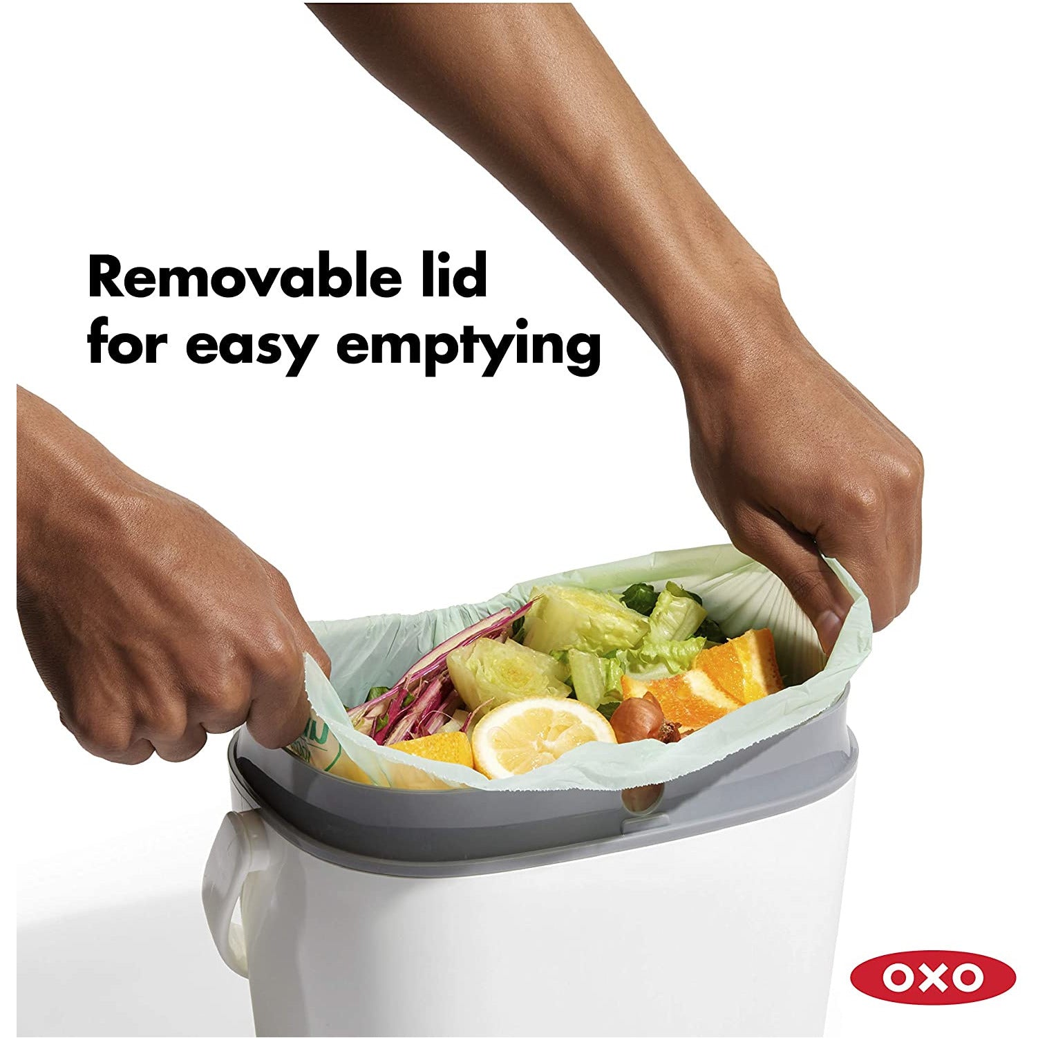 OXO GG EASY-CLEAN COMPOST BIN - WHITE