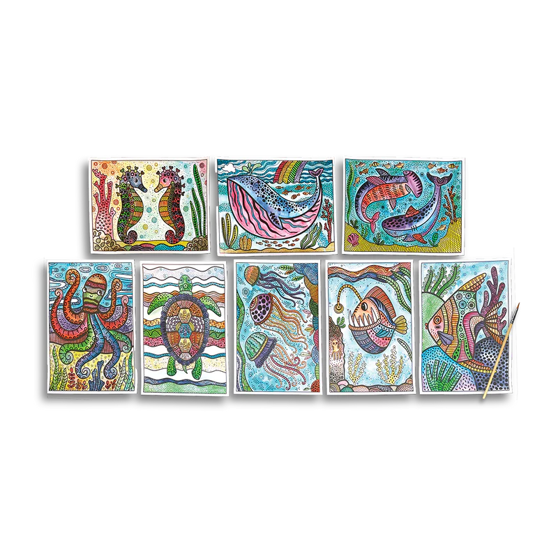 Hidden colors magic paint sheets - magic ocean