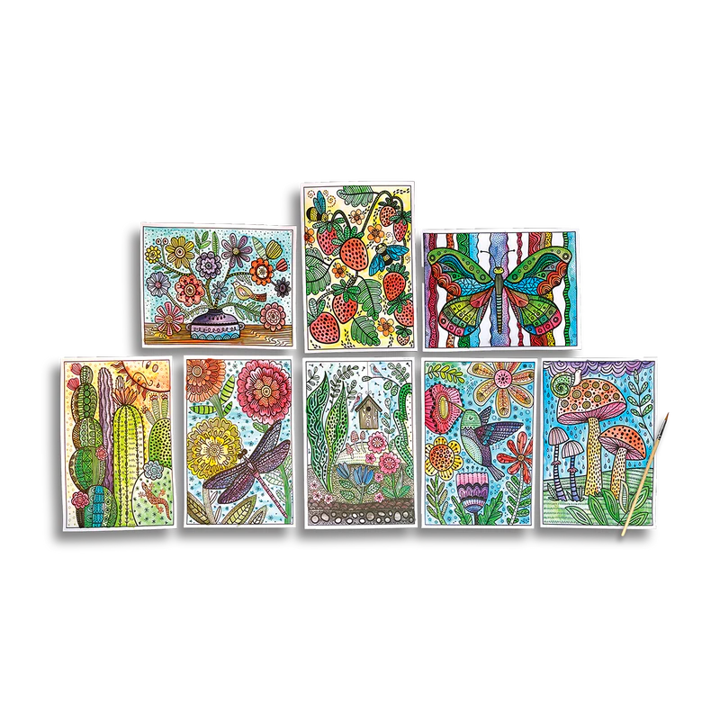 Hidden colors magic paint sheets - magic nature