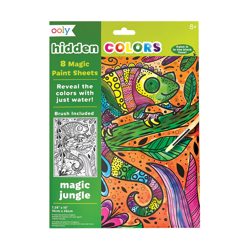 Hidden colors magic paint sheets - magic jungle