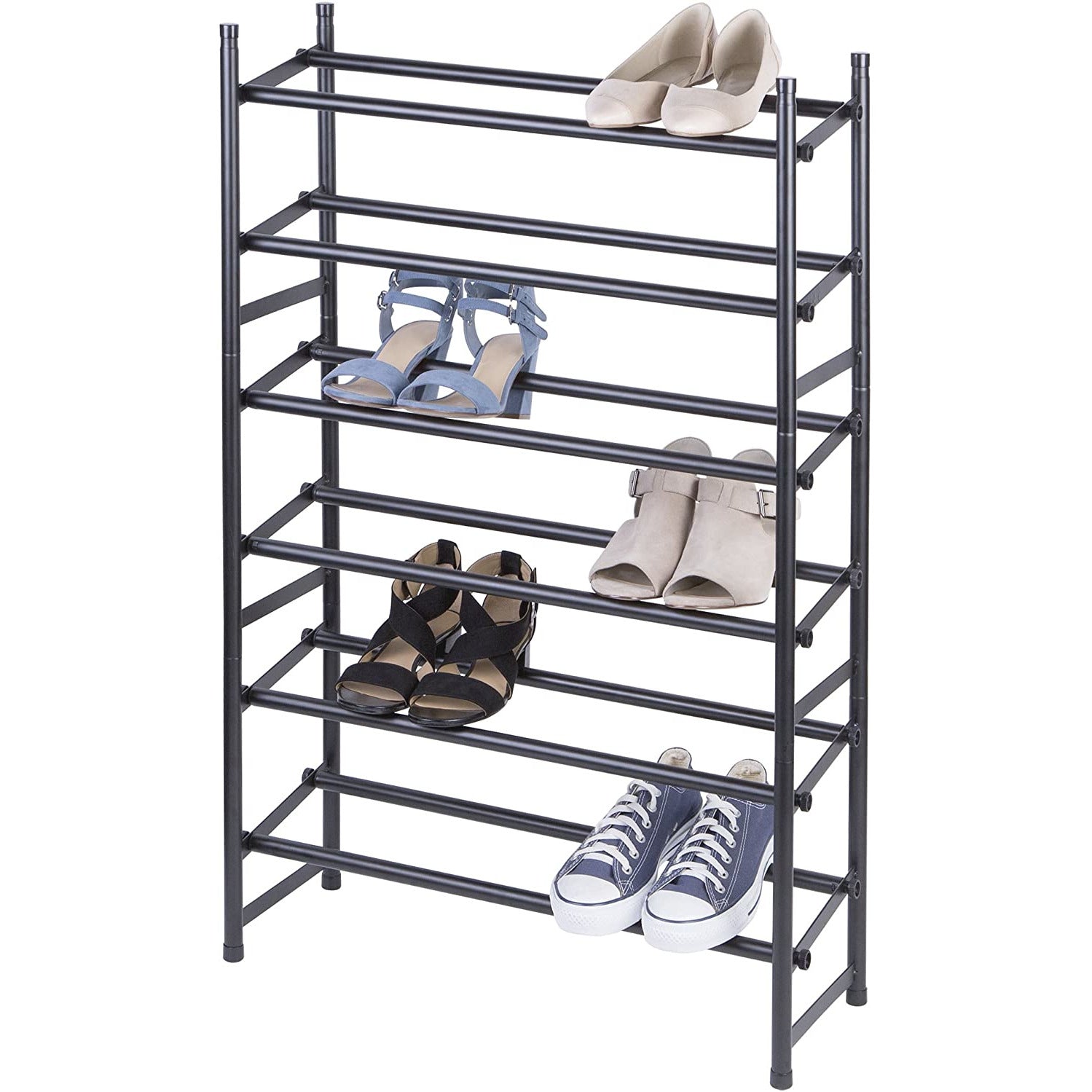 STACKING AND EXPANDING SHOE RACK MATTE BLACK