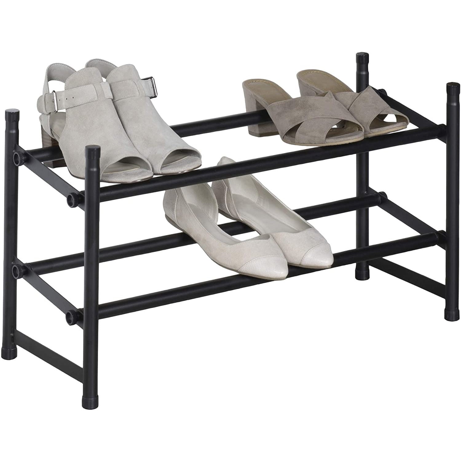 STACKING AND EXPANDING SHOE RACK MATTE BLACK