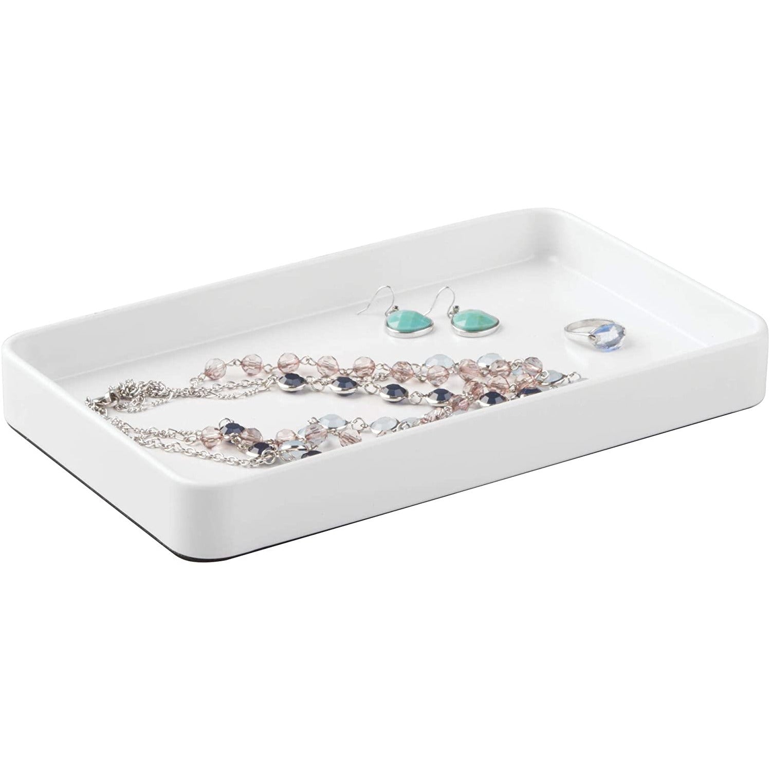 Gia Guest Towel Tray White