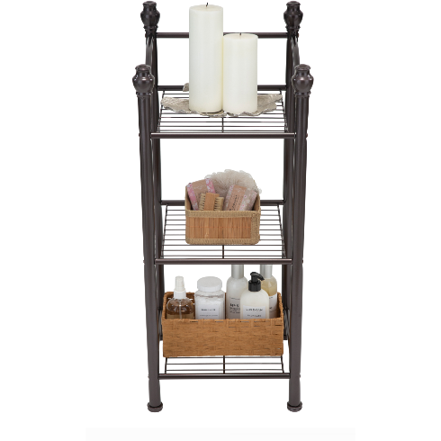 Tier Freestanding Shelving Tower in Oil Rubbed Bronze