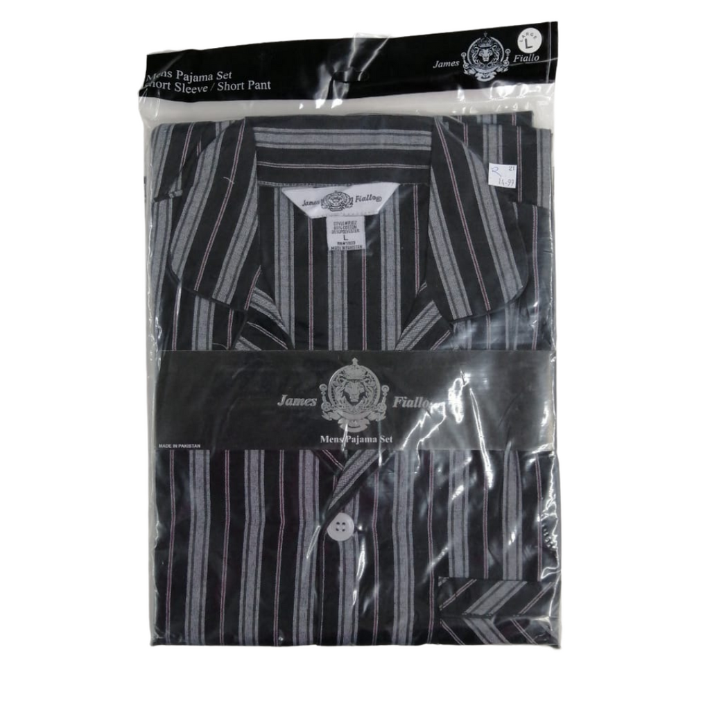 Men´s Pajama Short Sleeve w/ Long short Navy/Grey Multicolor
