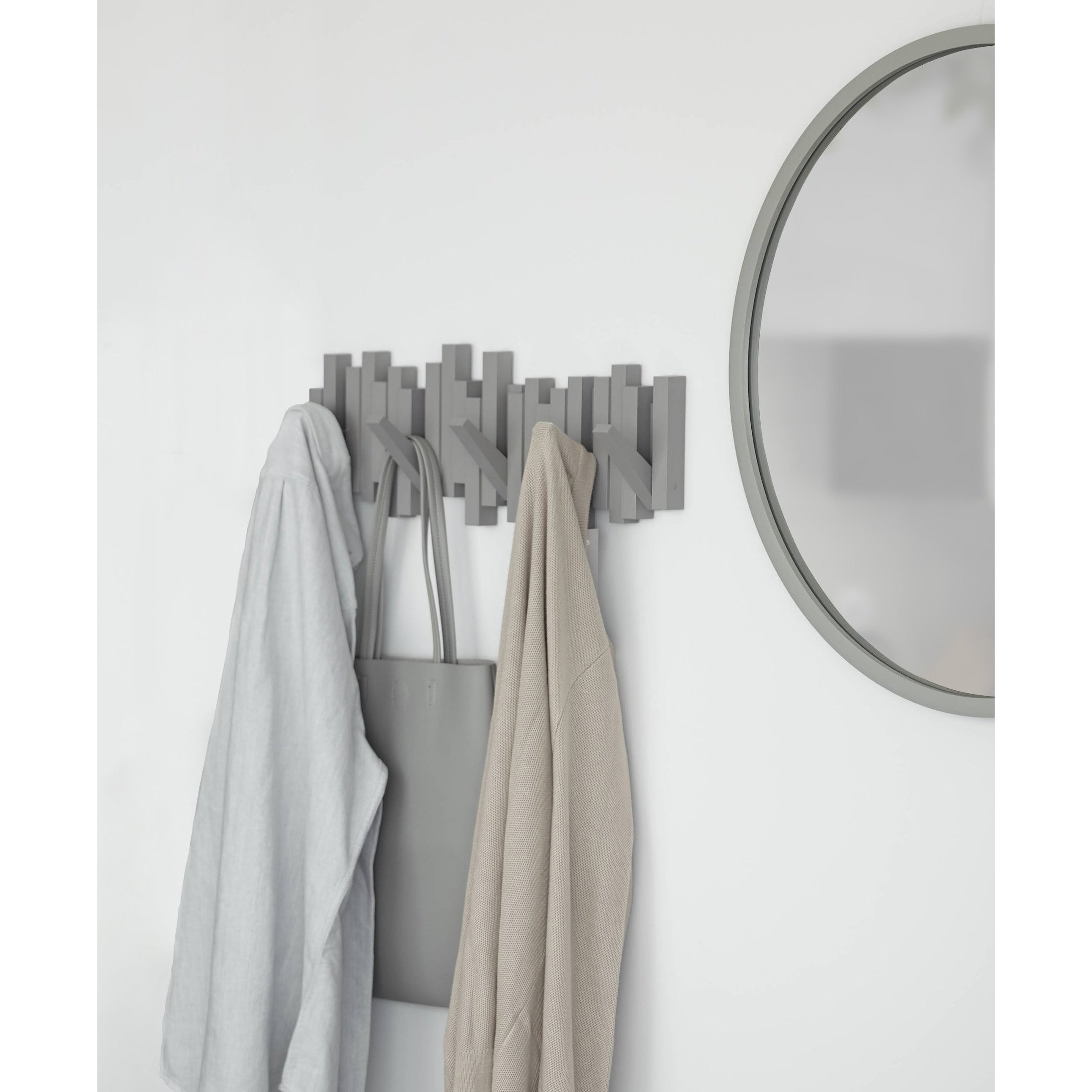Hub Wall Mirror 24" Grey