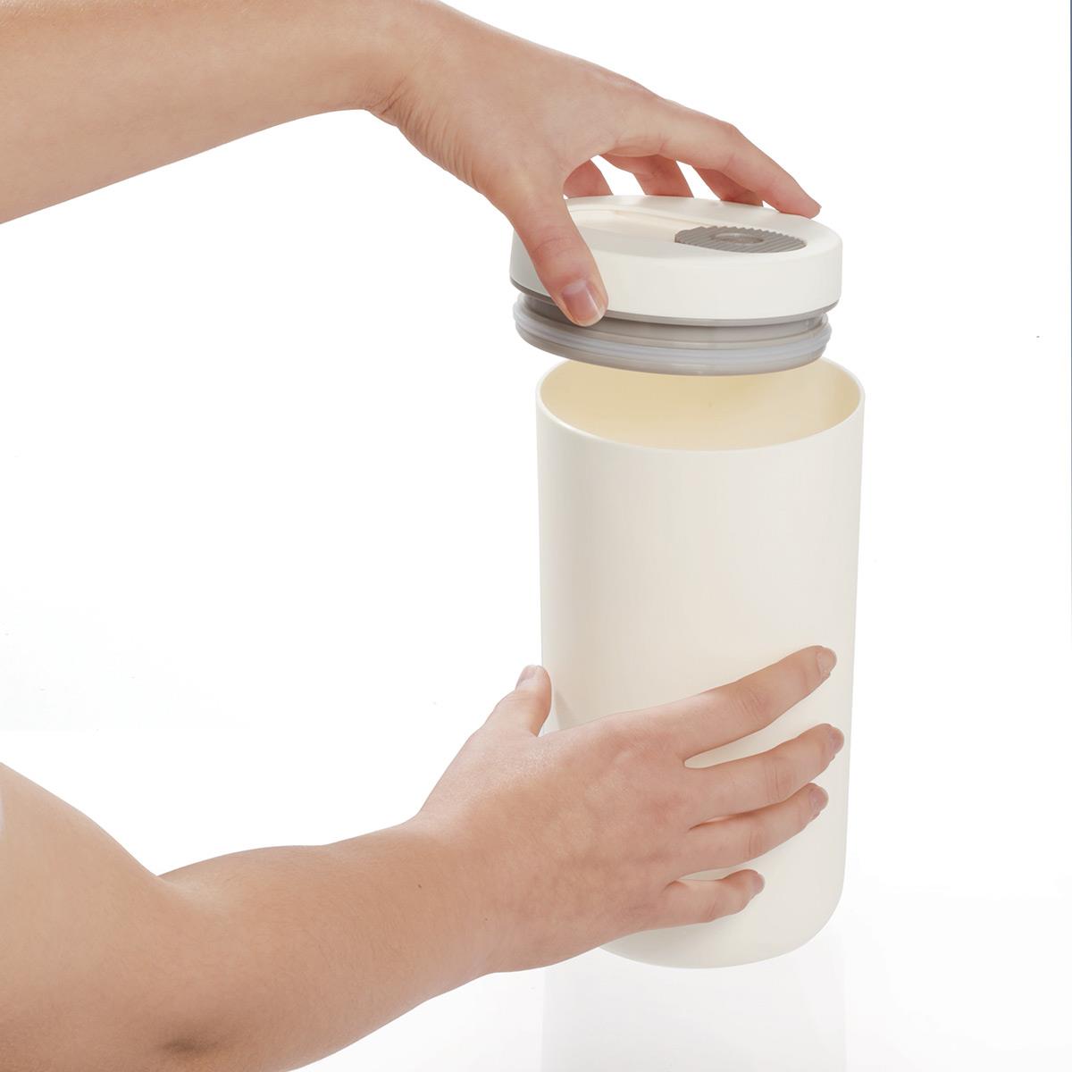 Wipes Dispenser Coconut and Gray Accents