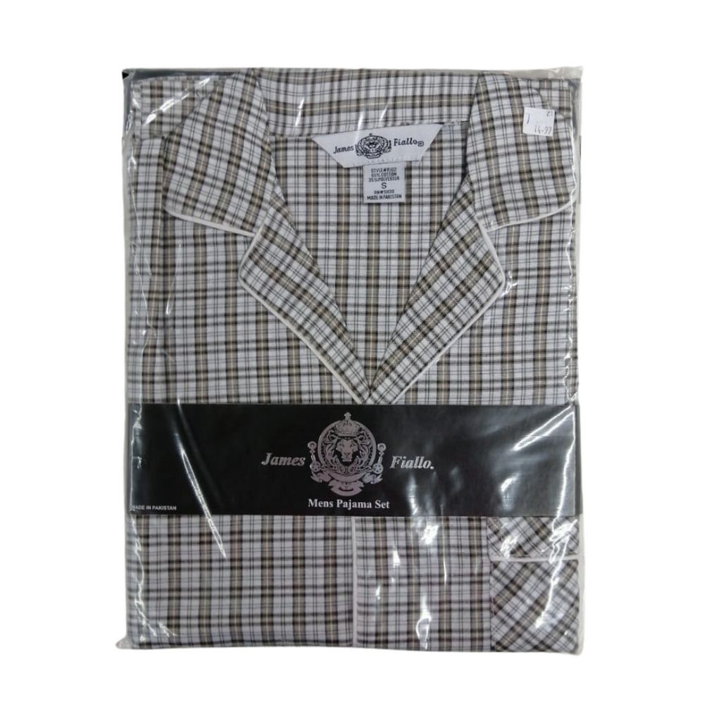 Men´s Pajama Short Sleeve w/ Long short Grey Multicolor