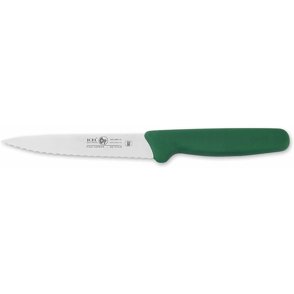 Green 5.5" Serrated utility Knives