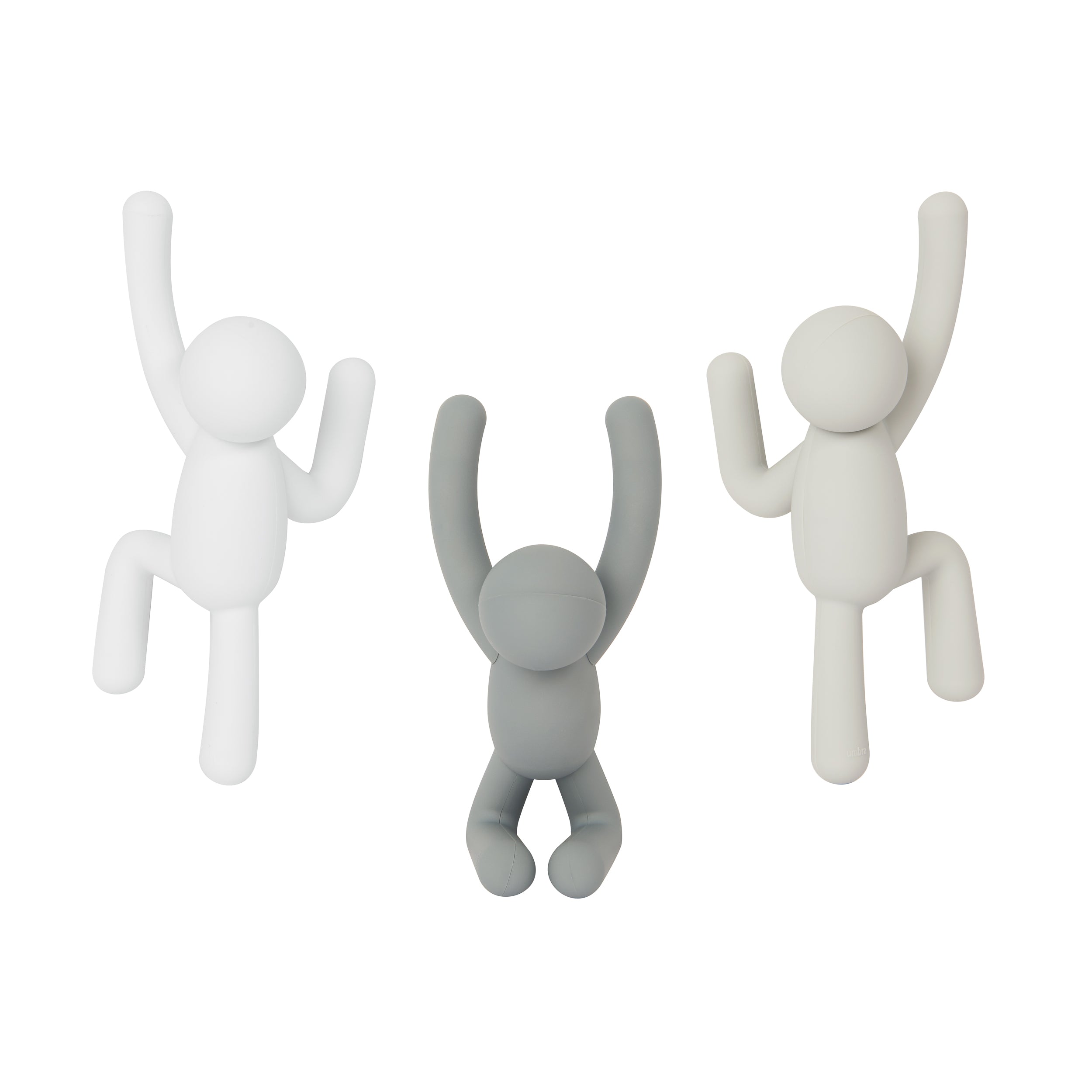 BUDDY HOOK Set of 3 assorted grey