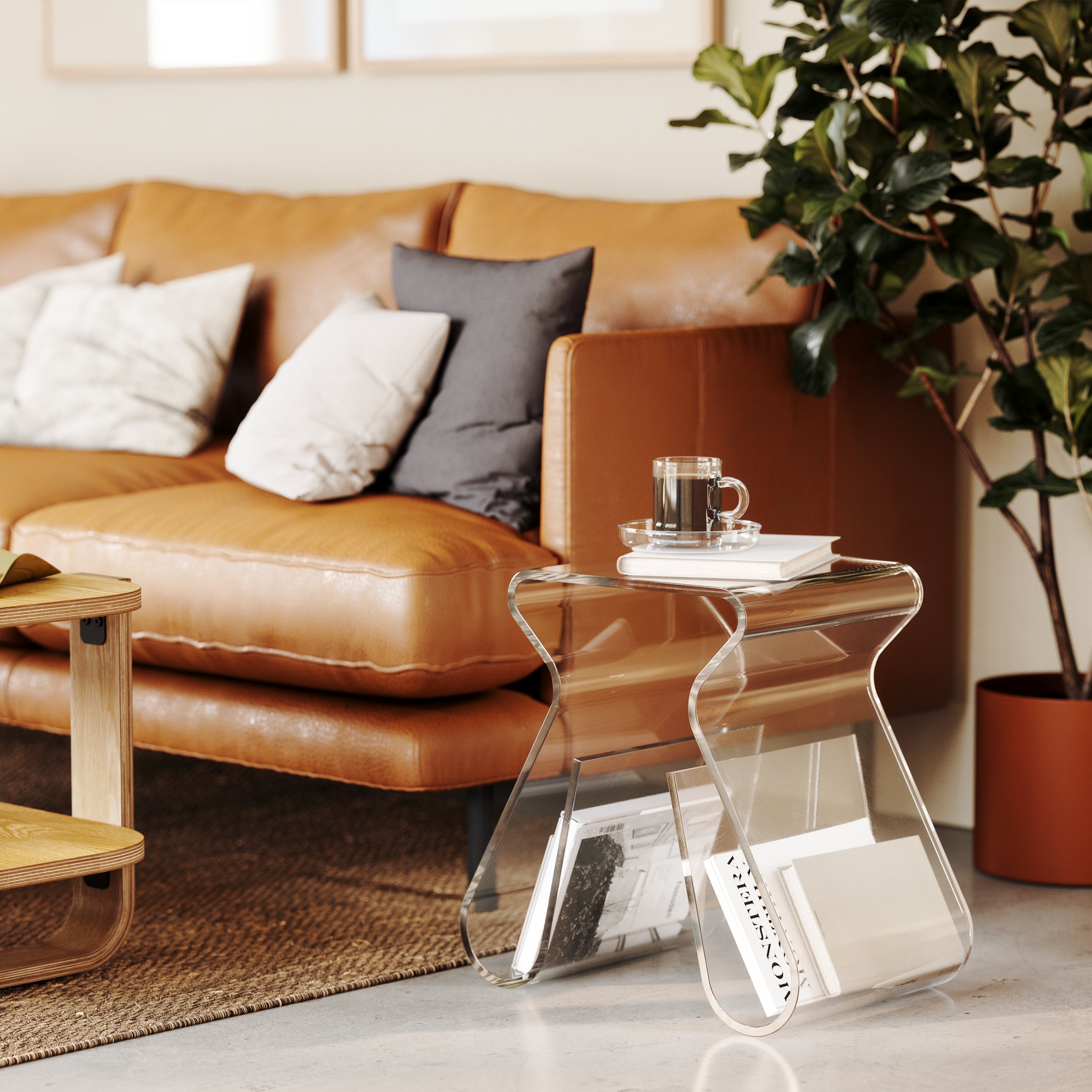 MAGINO STOOL & MAGAZINE  RACK by Karim Rashid