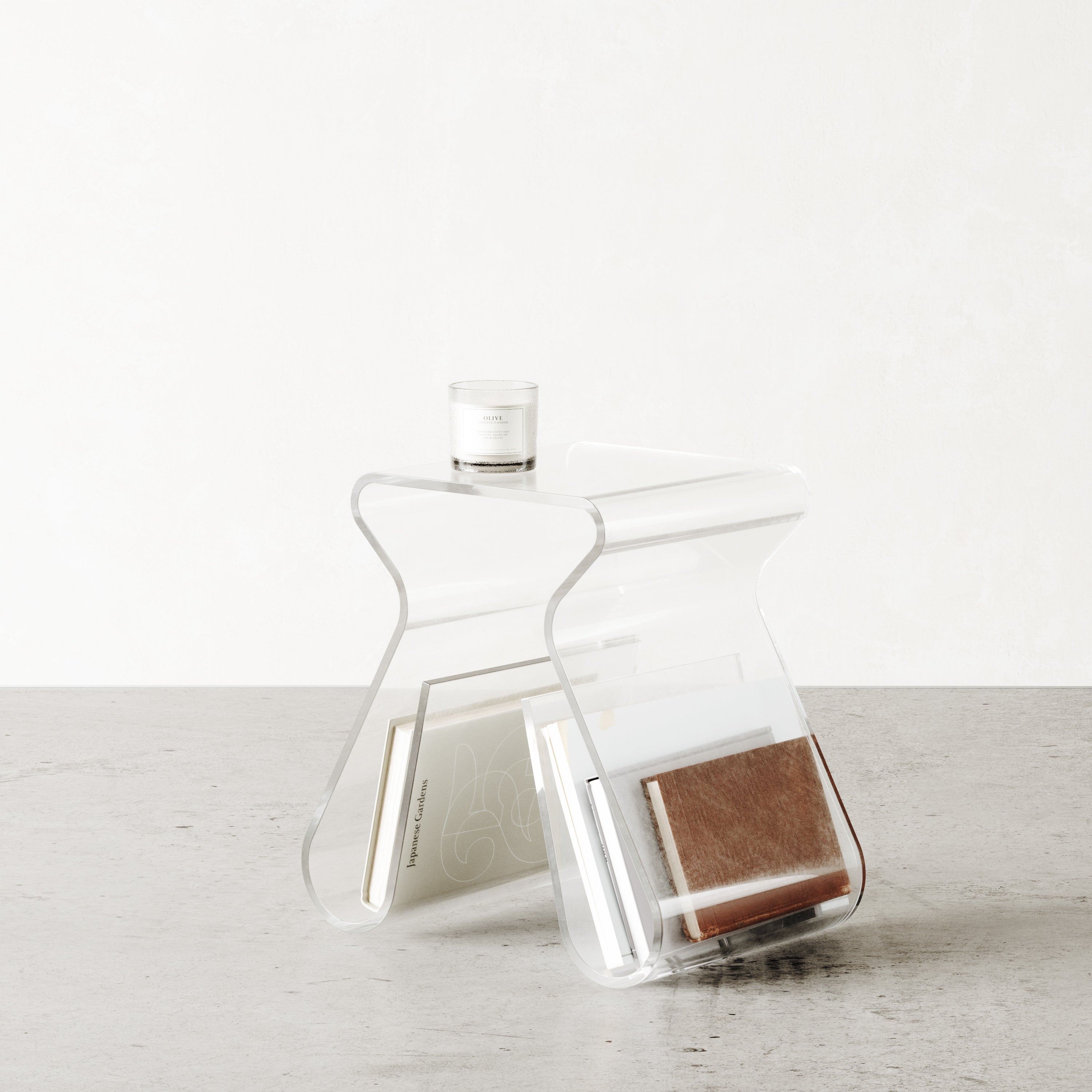 MAGINO STOOL & MAGAZINE  RACK by Karim Rashid