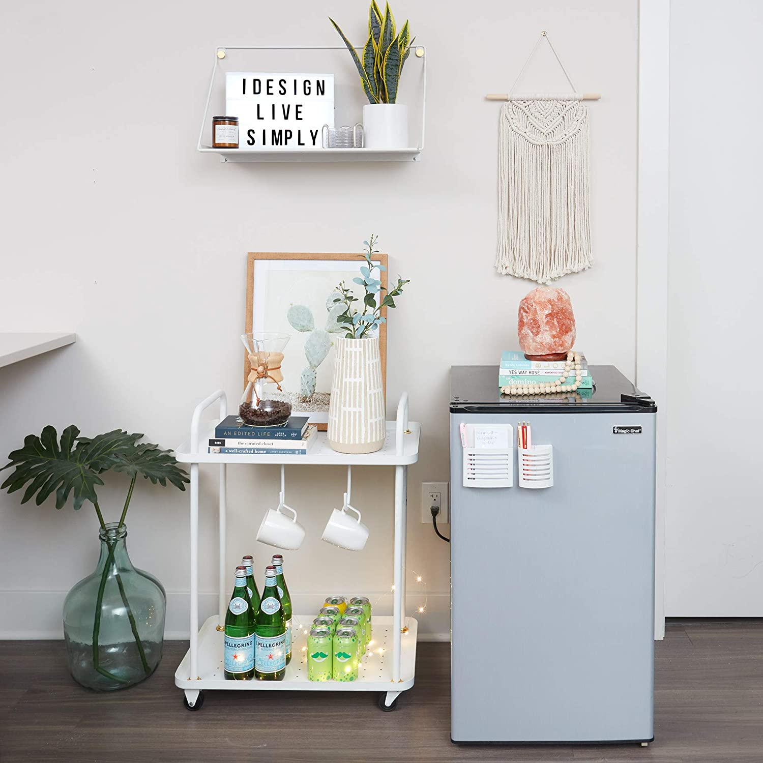 White Rolling Bar /Storage Cart