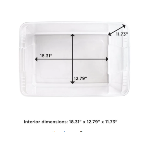 56QT Contenedor transparente