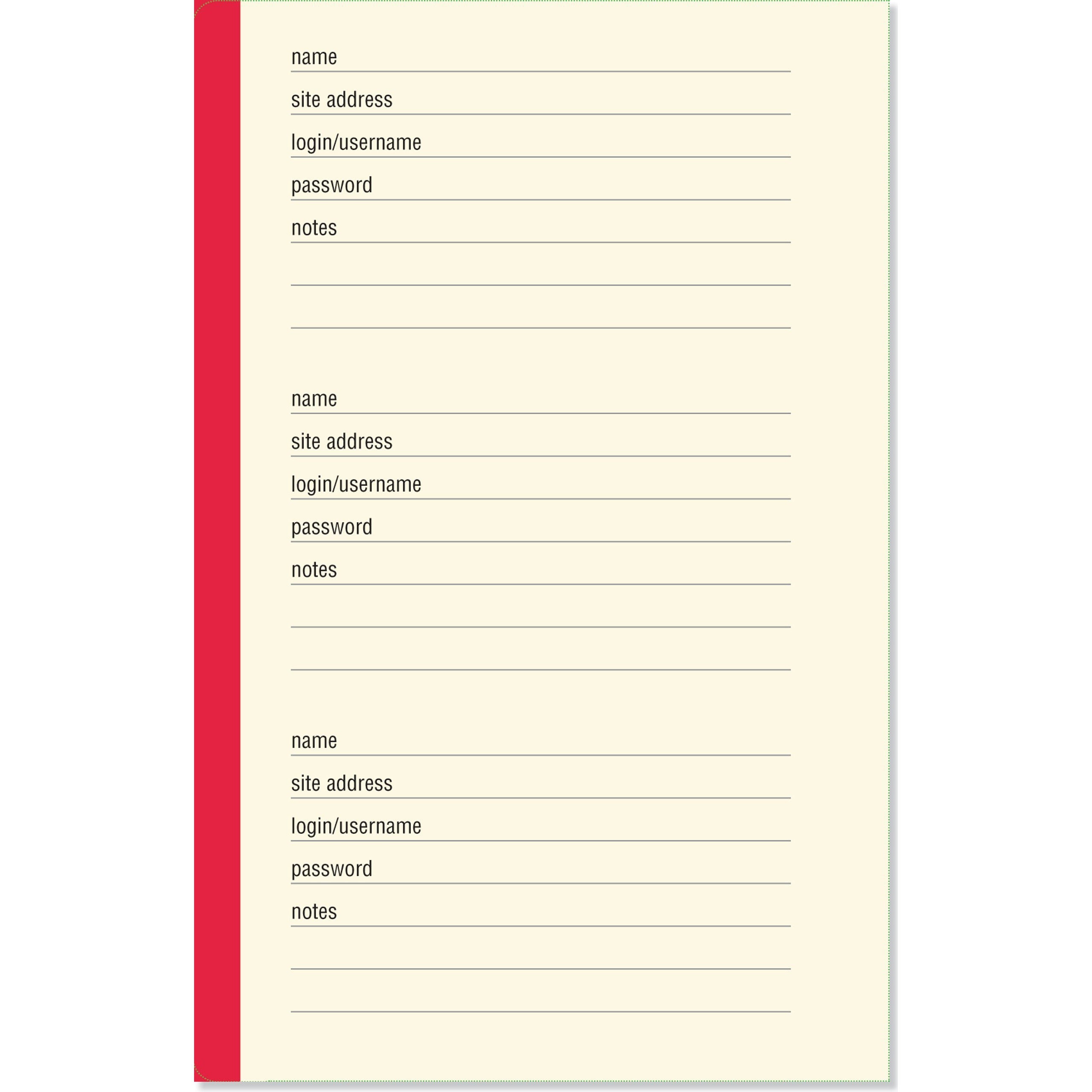 The Personal Internet Address & Password Logbook