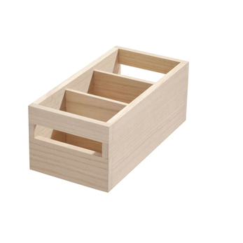 Wood Handled Packet Organizer 10 x 5 x 4.25"  Natural