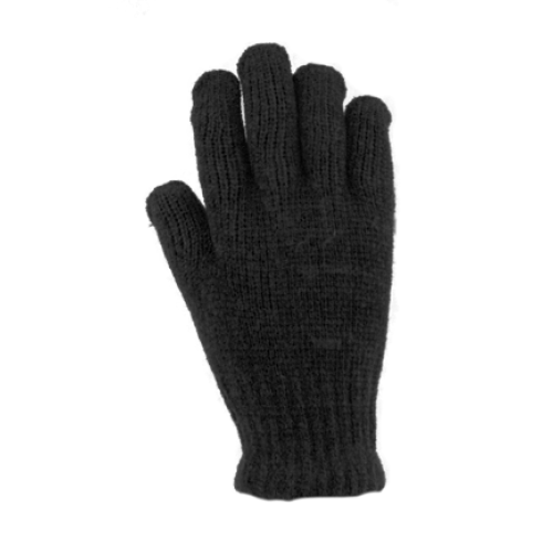 CHENILLE STRETCH GLOVE BLACK