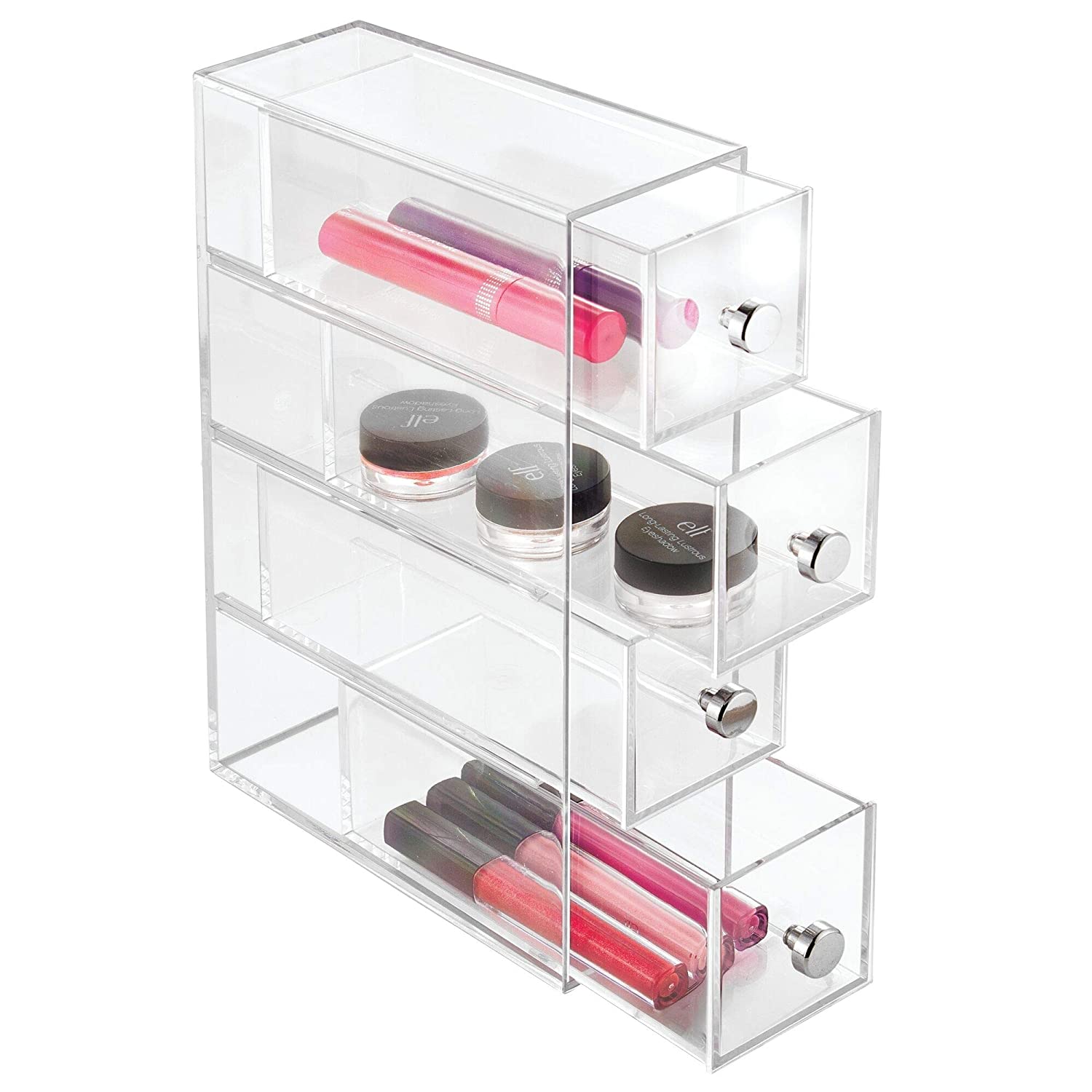 Clear Drawers Tower - 4 Drawer Flip