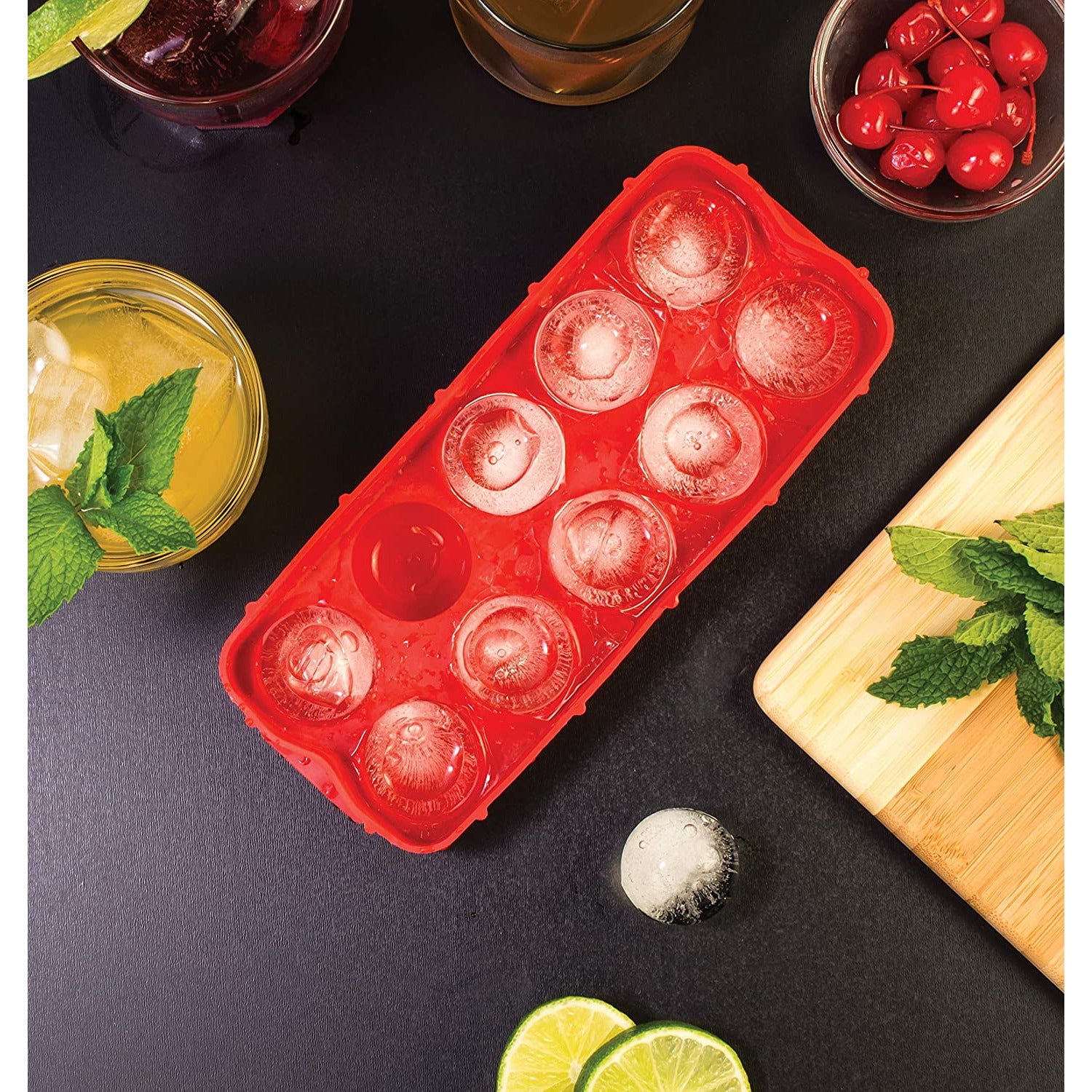 Cannonball silicone ice ball tray