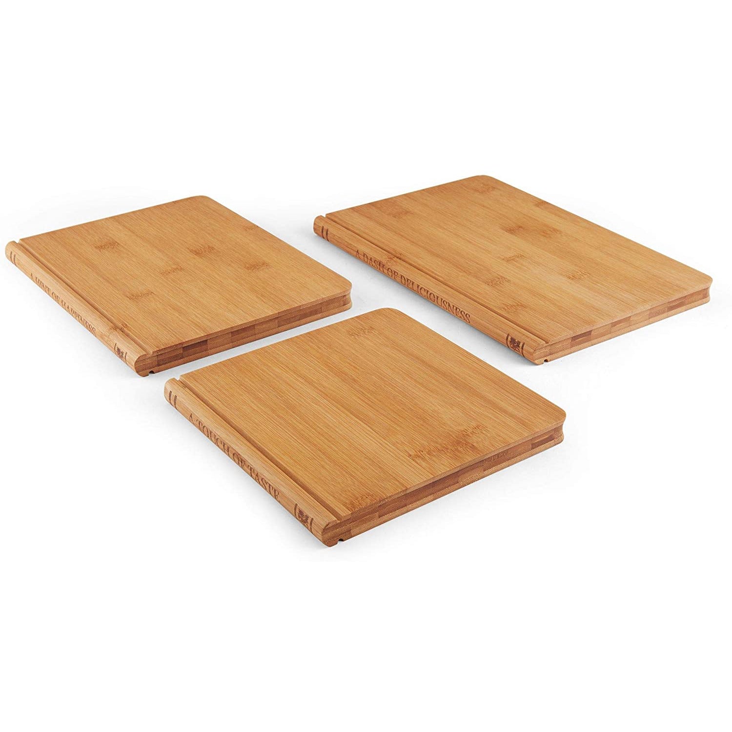 SET DE 3 TABLAS DE BAMBOO CON MOTIVO DE LIBROS