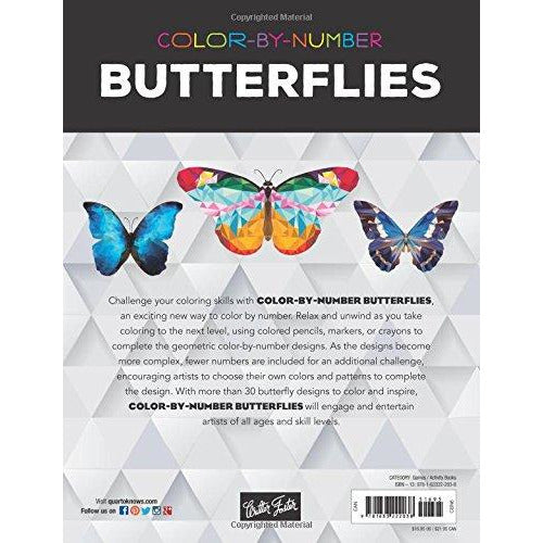 COLOR BY NUMBER BUTTERFLIES