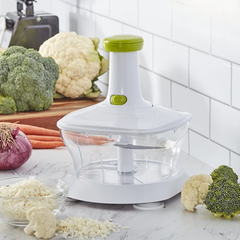 Rice-n-Slice Manual Vegetable Ricer White/Green