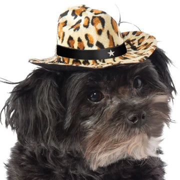 Leopard Print Cowboy Hat For Dog