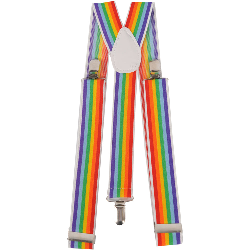 Colorful Striped Suspenders – Wide