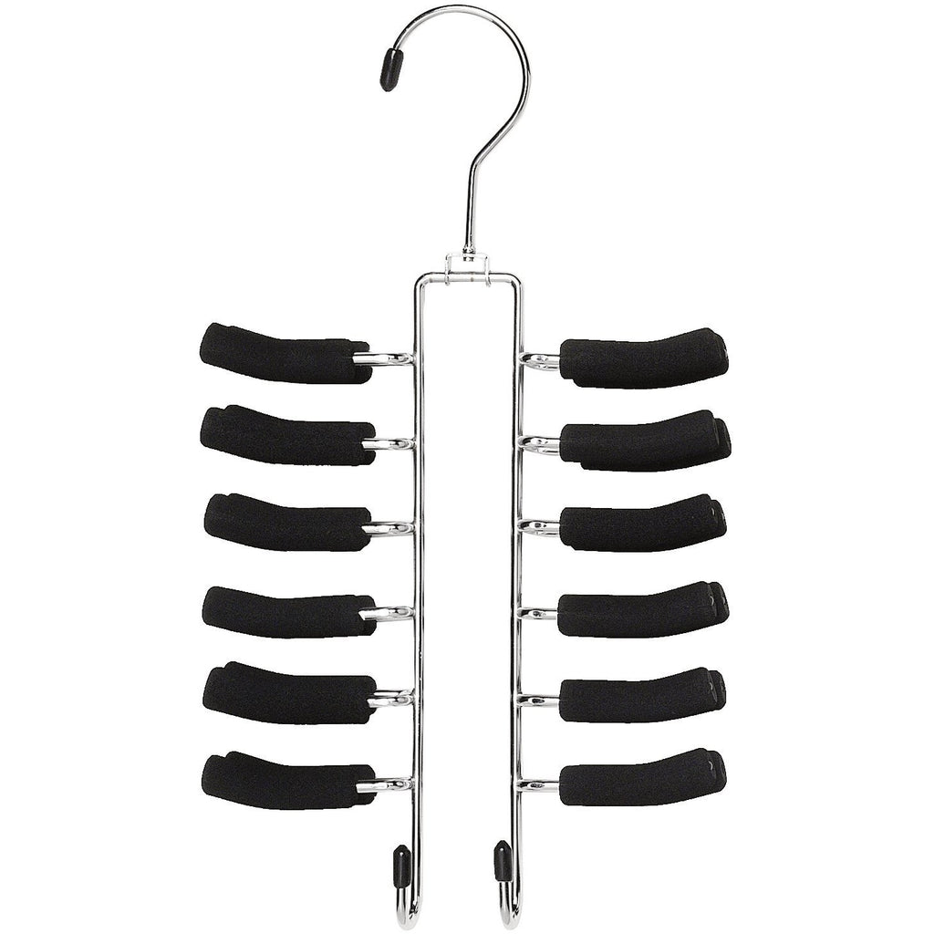 Foam & Chrome Tie Hanger with belt hooks