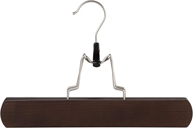 Deluxe Trouser Skirt Hanger Clamp S/4, Coffee