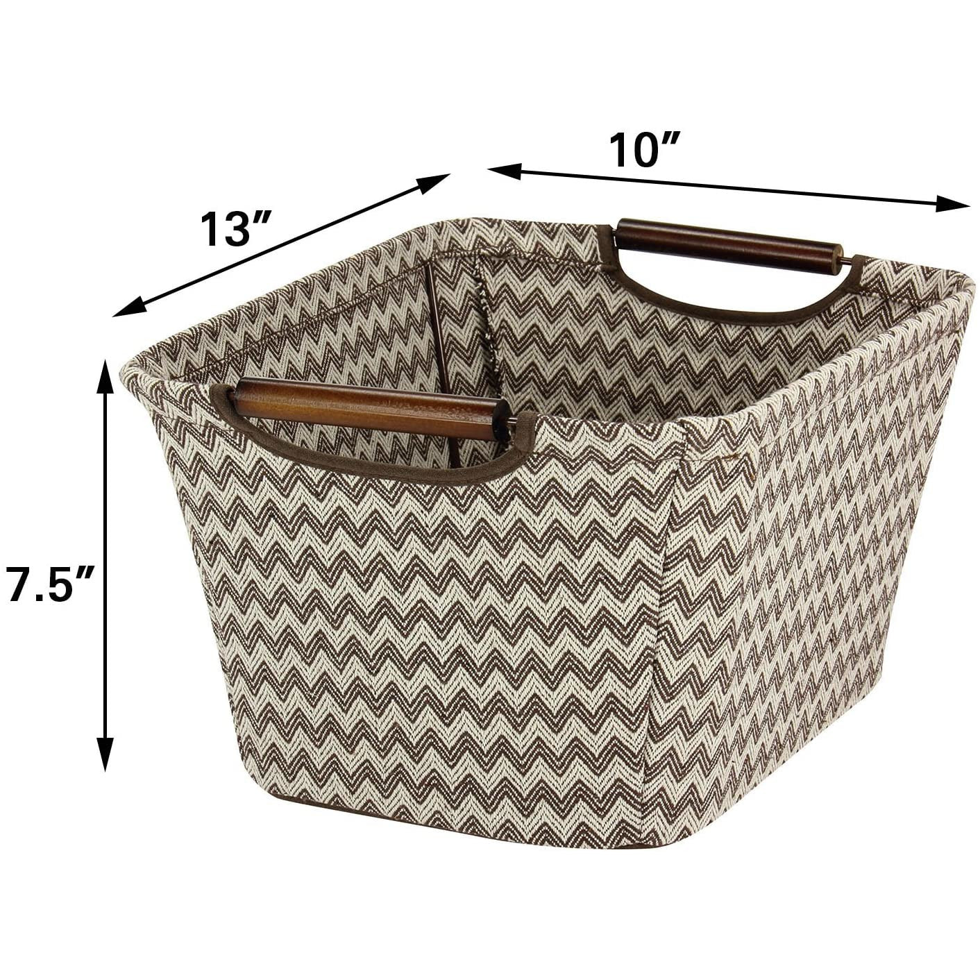 Small Tapered Fabric Storage Bin Brown