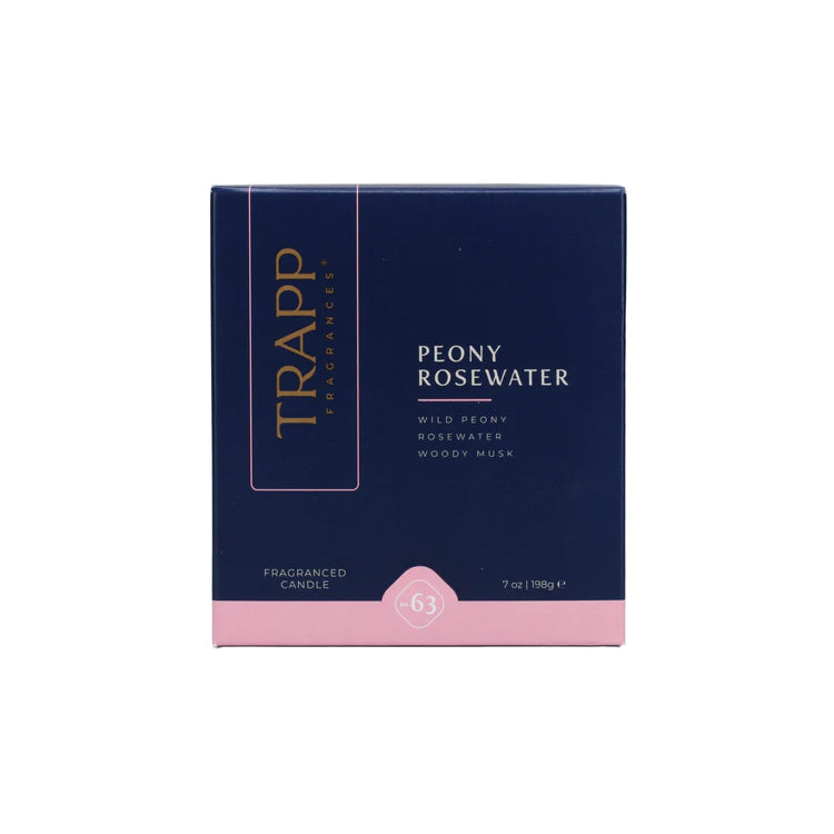 No. 63 Peony Rosewater 7 oz. Candle in Signature Box