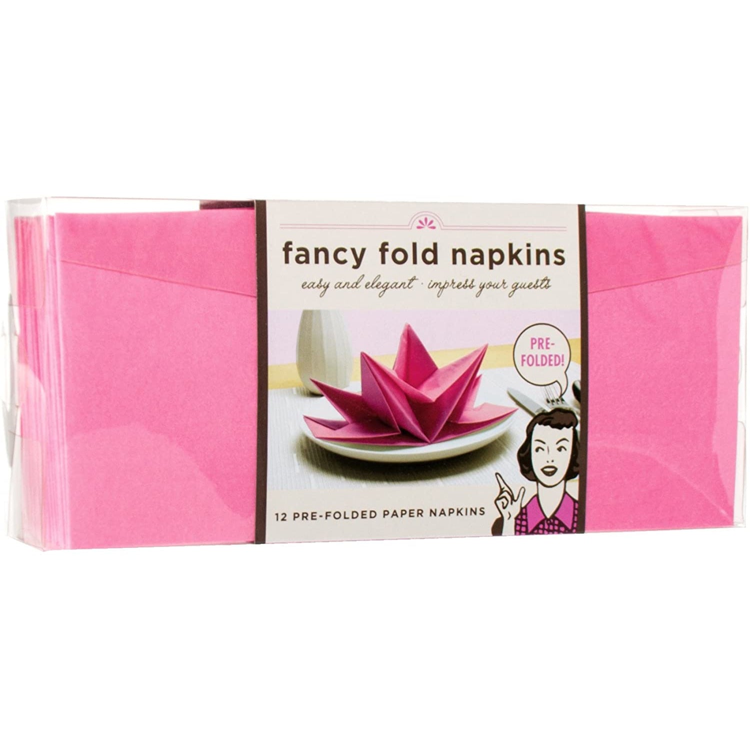 FANCY FOLD NAPKINS PINK