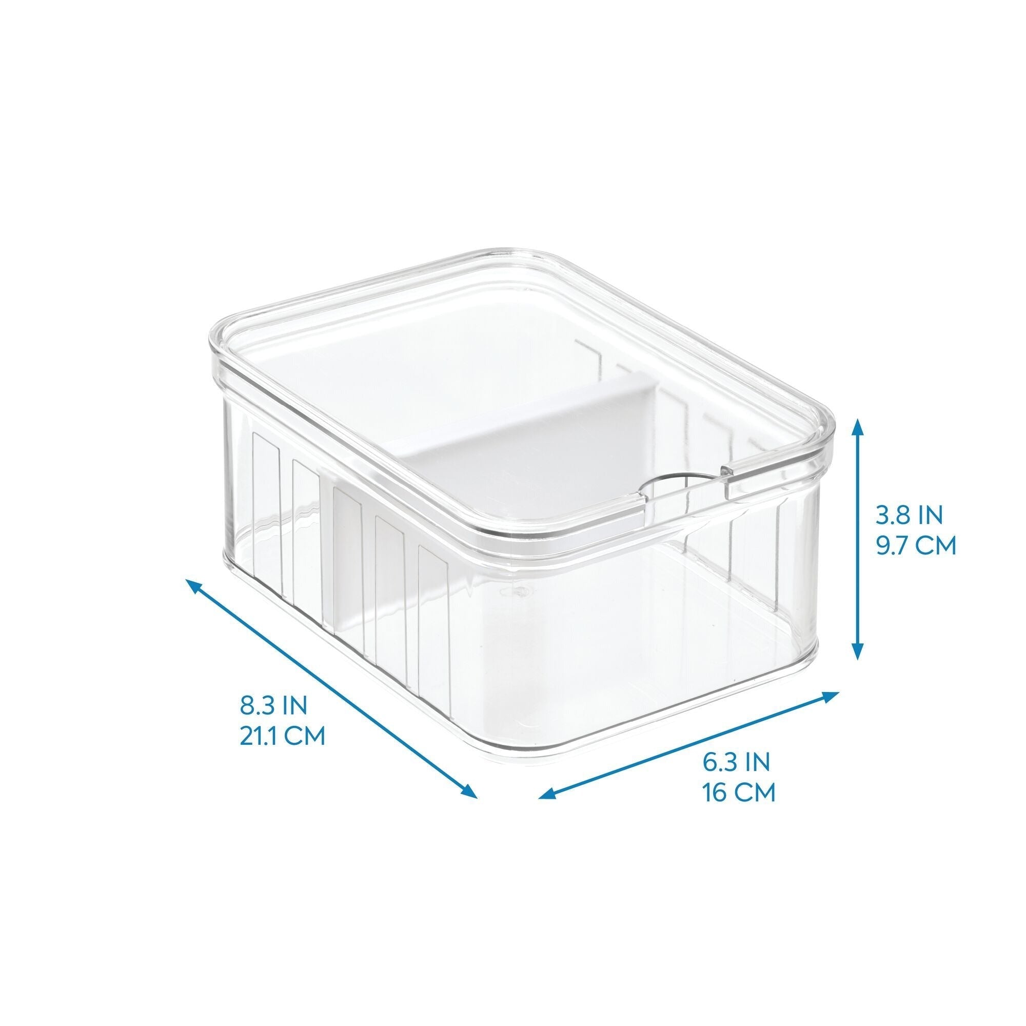 Clear  Small Divided Bin