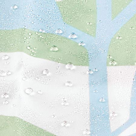 Leaves shower curtain soft blue / green