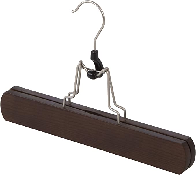 Deluxe Trouser Skirt Hanger Clamp S/4, Coffee