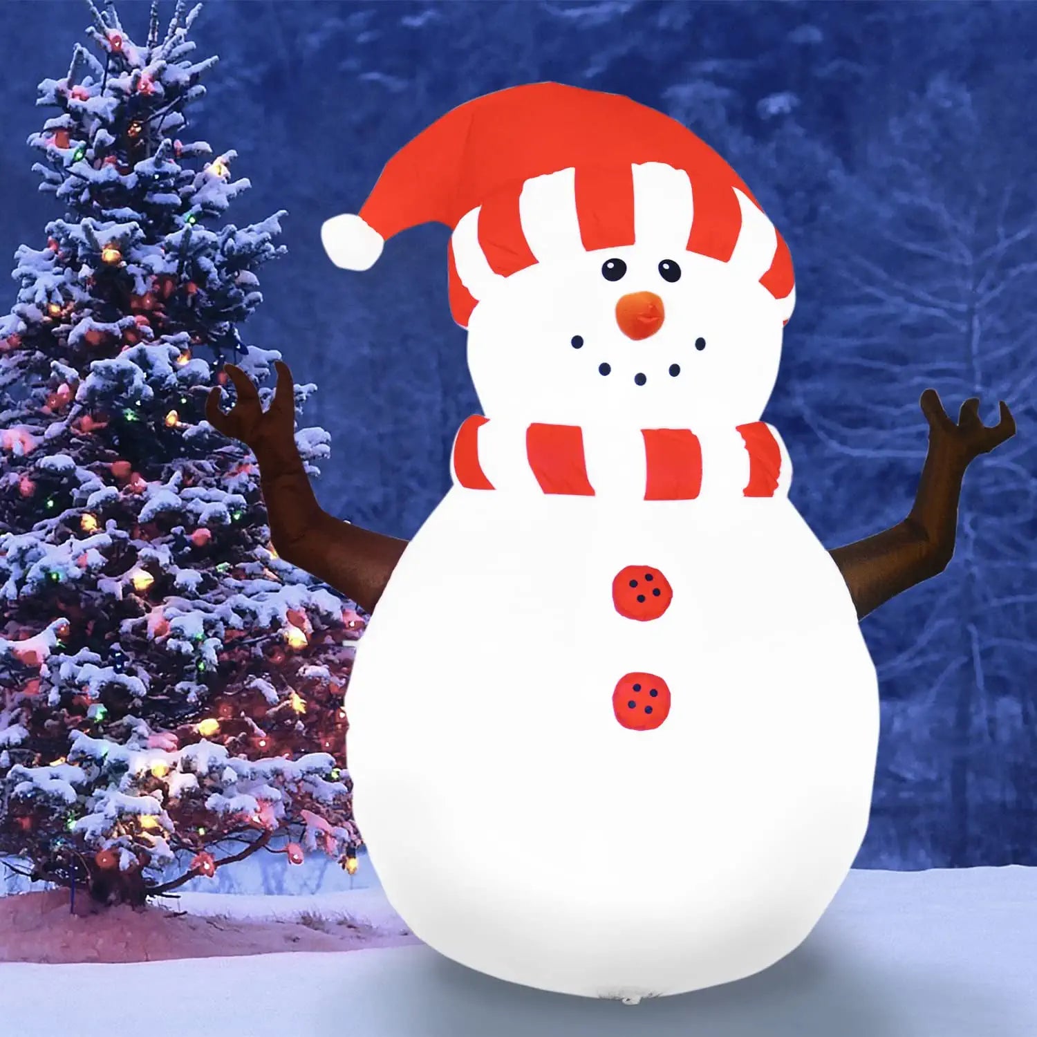 5 FT Tall Christmas Inflatables Outdoor Snowman