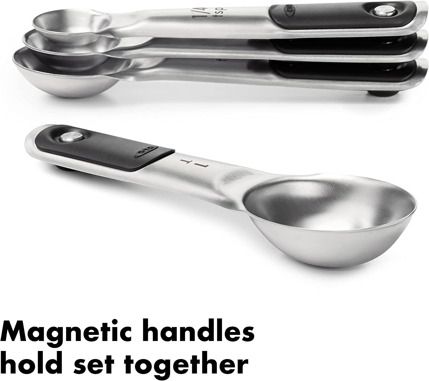 OXO GG 4 PIECE STAINLESS STEEL MEASURING SPOONS MAGNETS