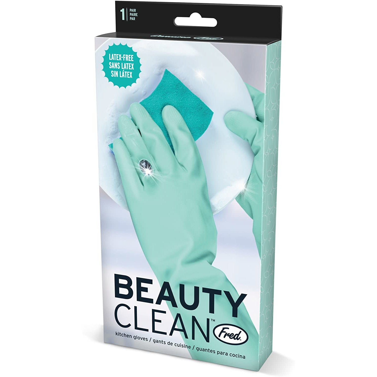 BEAUTY CLEAN RUBBER DISH WASHING GLOVES