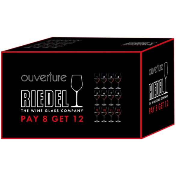 Riedel Ouverture Red Wine Set of 12 Glasses