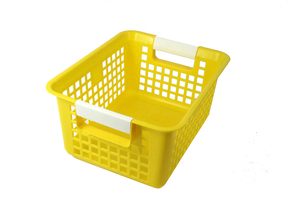 Tattle Letter Basket with Label Holder Yellow