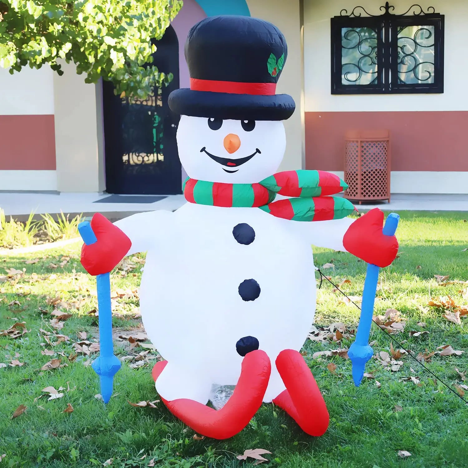 6 FT Tall  Inflatable  Ski Snowman