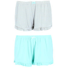 Aqua Ruffle Pajama Shorts (2 Pack)