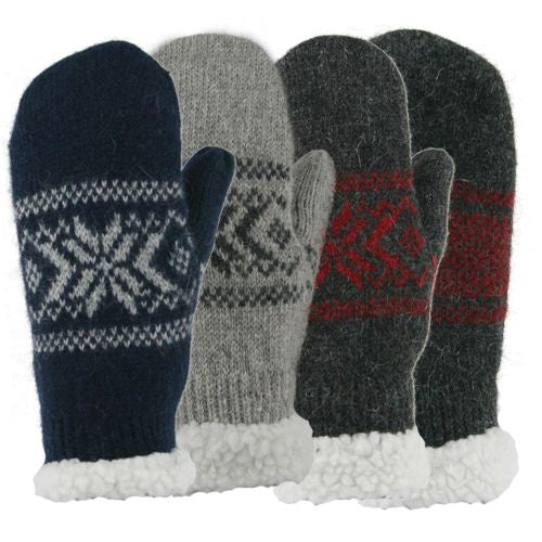 Ragg Wool Snowflake Mitten