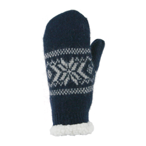 Ragg Wool Snowflake Mitten