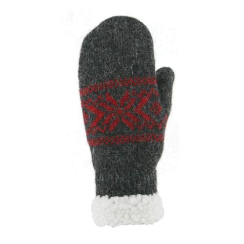 Ragg Wool Snowflake Mitten