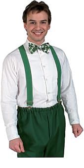 Clown suspenders green